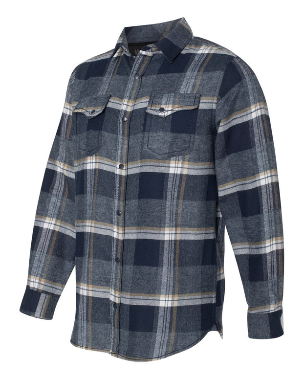 Burnside - Snap Front Long Sleeve Plaid Flannel Shirt* - Addict Apparel