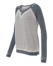 J. America - Women’s Zen Fleece Raglan Sweatshirt* - Addict Apparel