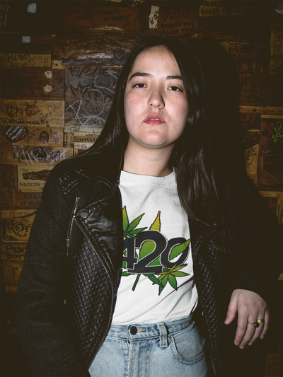 420 w/Marijuana Leaves T-Shirt* - Addict Apparel