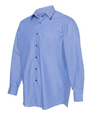 Van Heusen - Broadcloth Point Collar Check Shirt - Addict Apparel