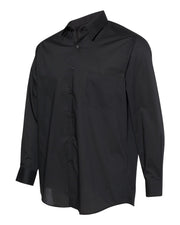 Van Heusen - Broadcloth Point Collar Solid Shirt - Addict Apparel