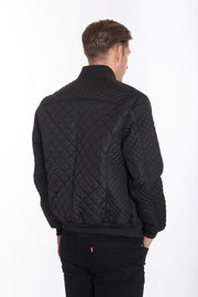 QUILTED DOUBLE POCKET BOMBER JACKET* - Addict Apparel