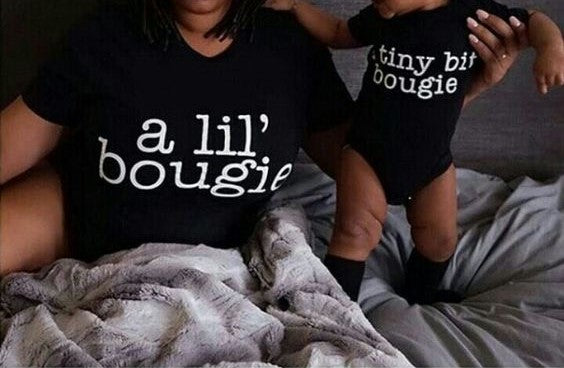 A Lil Bougie + A Tiny Bit Bougie T-Shirt Set* - Addict Apparel