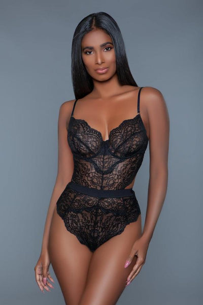 Be Wicked Bettany Lace Underwire Thong Bodysuit* - Addict Apparel