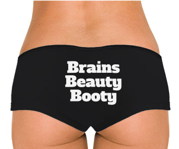 Brains Beauty Booty Low Rise Cheeky Boyshorts* - Addict Apparel