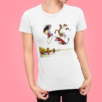 Calvin and Hobbes End of The Road T-Shirt - Addict Apparel