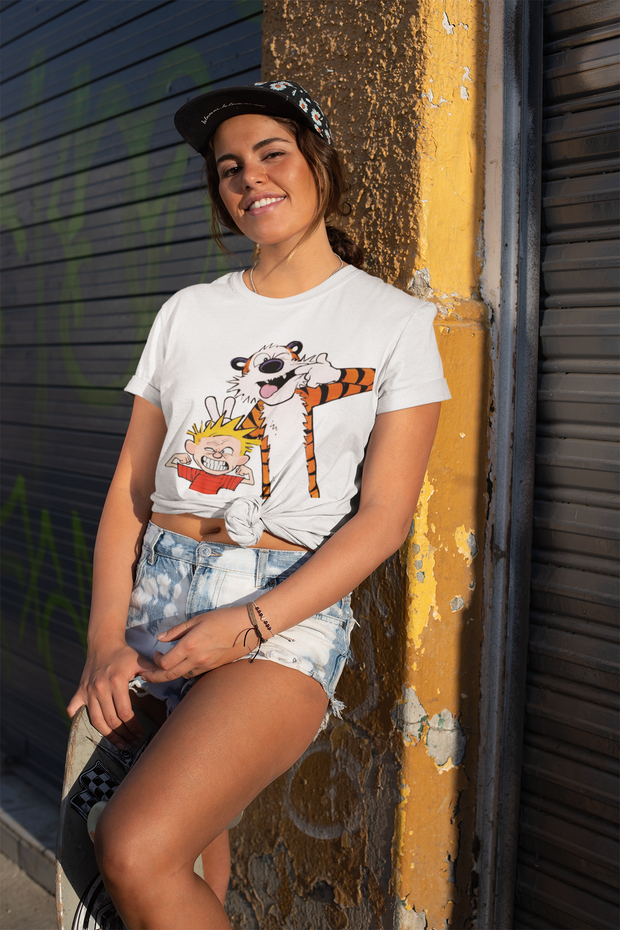 Calvin and Hobbes Making A Faces T-Shirt - Addict Apparel