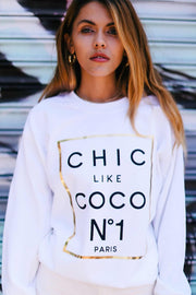 Chic Like CoCo No.1 Paris Sweatshirt* - Addict Apparel