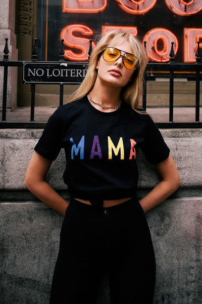 Mama Colorful Print T-Shirt* - Addict Apparel