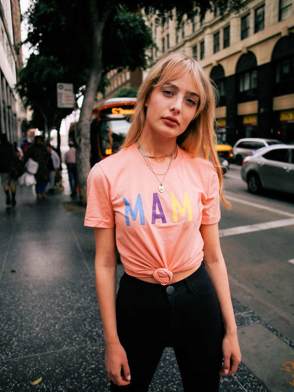 Mama Colorful Print T-Shirt* - Addict Apparel