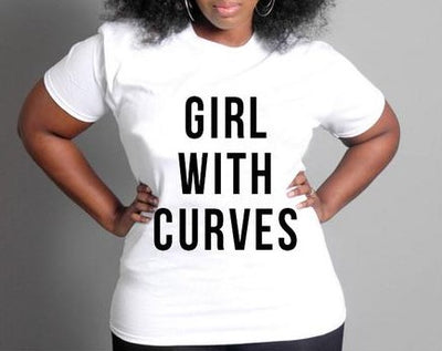 Girl With Curves T-Shirt - Addict Apparel