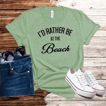 I'd Rather Be At The Beach T-Shirt - Addict Apparel