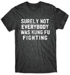 Surely Not Everybody Was Kung Fu Fighting T-Shirt - Addict Apparel