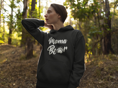 Mama Bear w/Paw Print Sweatshirt / Hoodie - Addict Apparel