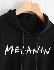 Melanin Cropped Fleece Hoodie - Addict Apparel