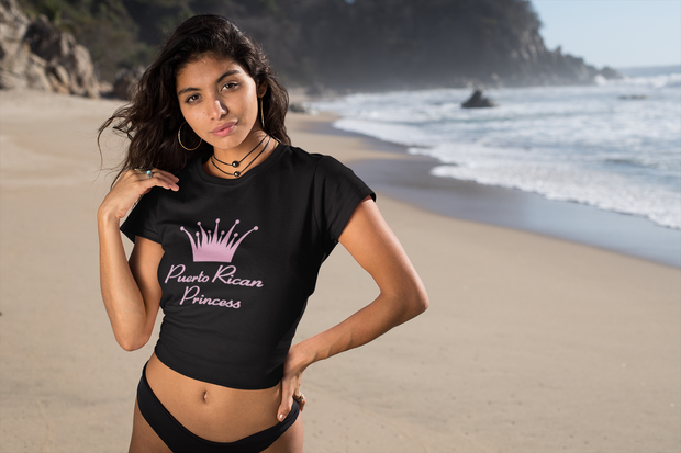 Puerto Rican Princess Crop Top T-Shirt - Addict Apparel