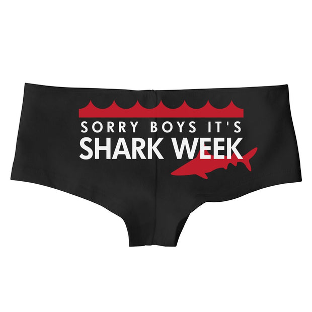 Sorry Boys It's Shark Week Low Rise Cheeky Boyshorts* - Addict Apparel