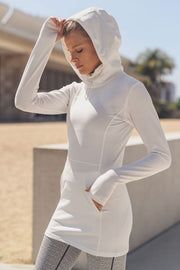Active Hoodie Longline Pullover with Drawstring* - Addict Apparel