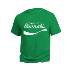 Enjoy Cannabis Coca Cola Font T-Shirt - Addict Apparel