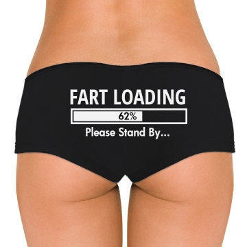 Fart Loading Please Stand By Low Rise Cheeky Boyshorts - Addict Apparel