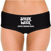 Shark Week (Enter Through Back) Low Rise Cheeky Boyshorts - Addict Apparel