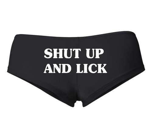 Shut Up And Lick Low Rise Cheeky Boyshorts - Addict Apparel