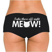 Take These Off Right Meow! Low Rise Cheeky Boyshorts - Addict Apparel